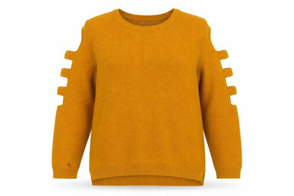 Primark Womens Yellow Round Neck  Acrylic Pullover Jumper Size L