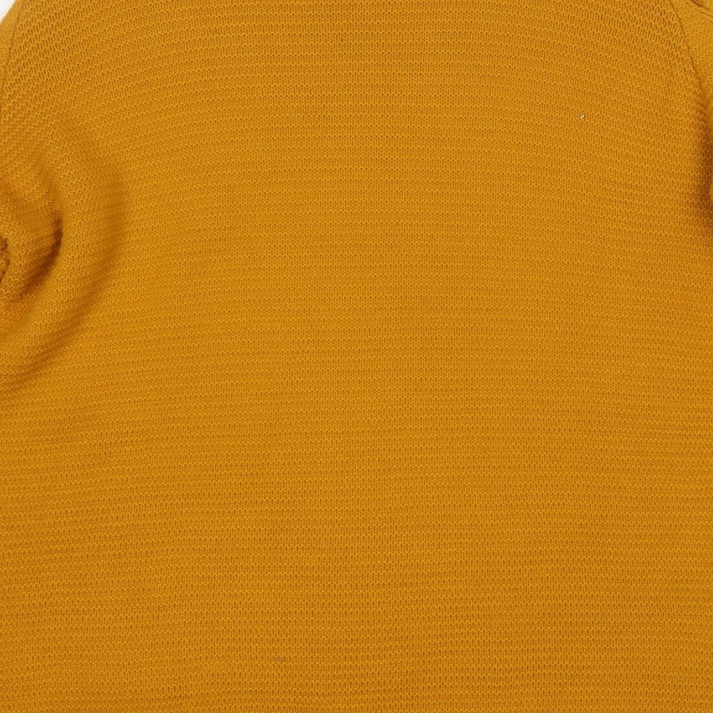 Primark Womens Yellow Round Neck  Acrylic Pullover Jumper Size L