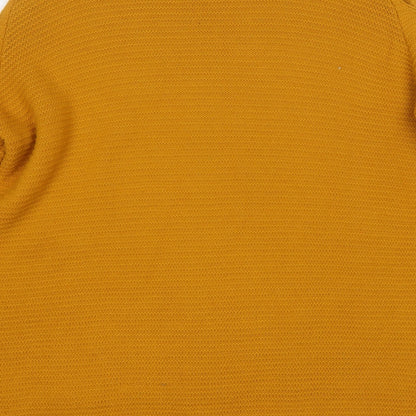 Primark Womens Yellow Round Neck  Acrylic Pullover Jumper Size L