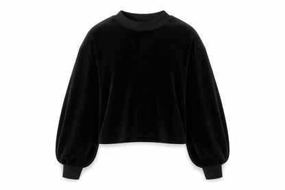 Candy Girls Black  Cotton Pullover Sweatshirt Size 10 Years