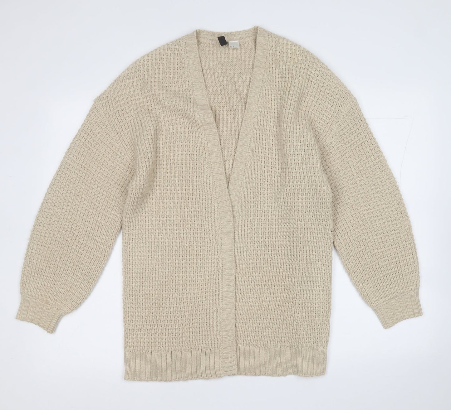 Womens UK Size XS Divided Beige Cardigan Jumper