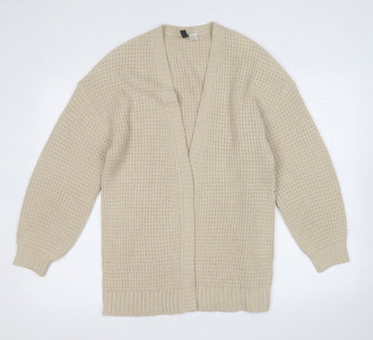 Womens UK Size XS Divided Beige Cardigan Jumper
