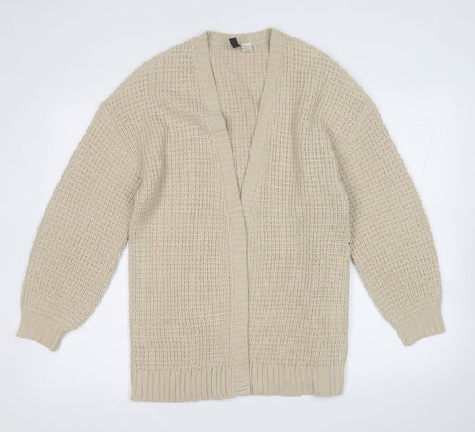 Womens UK Size XS Divided Beige Cardigan Jumper
