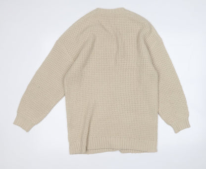 Womens UK Size XS Divided Beige Cardigan Jumper