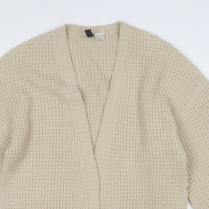 Womens UK Size XS Divided Beige Cardigan Jumper