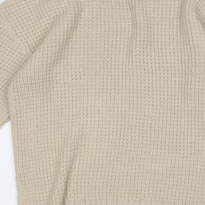 Womens UK Size XS Divided Beige Cardigan Jumper