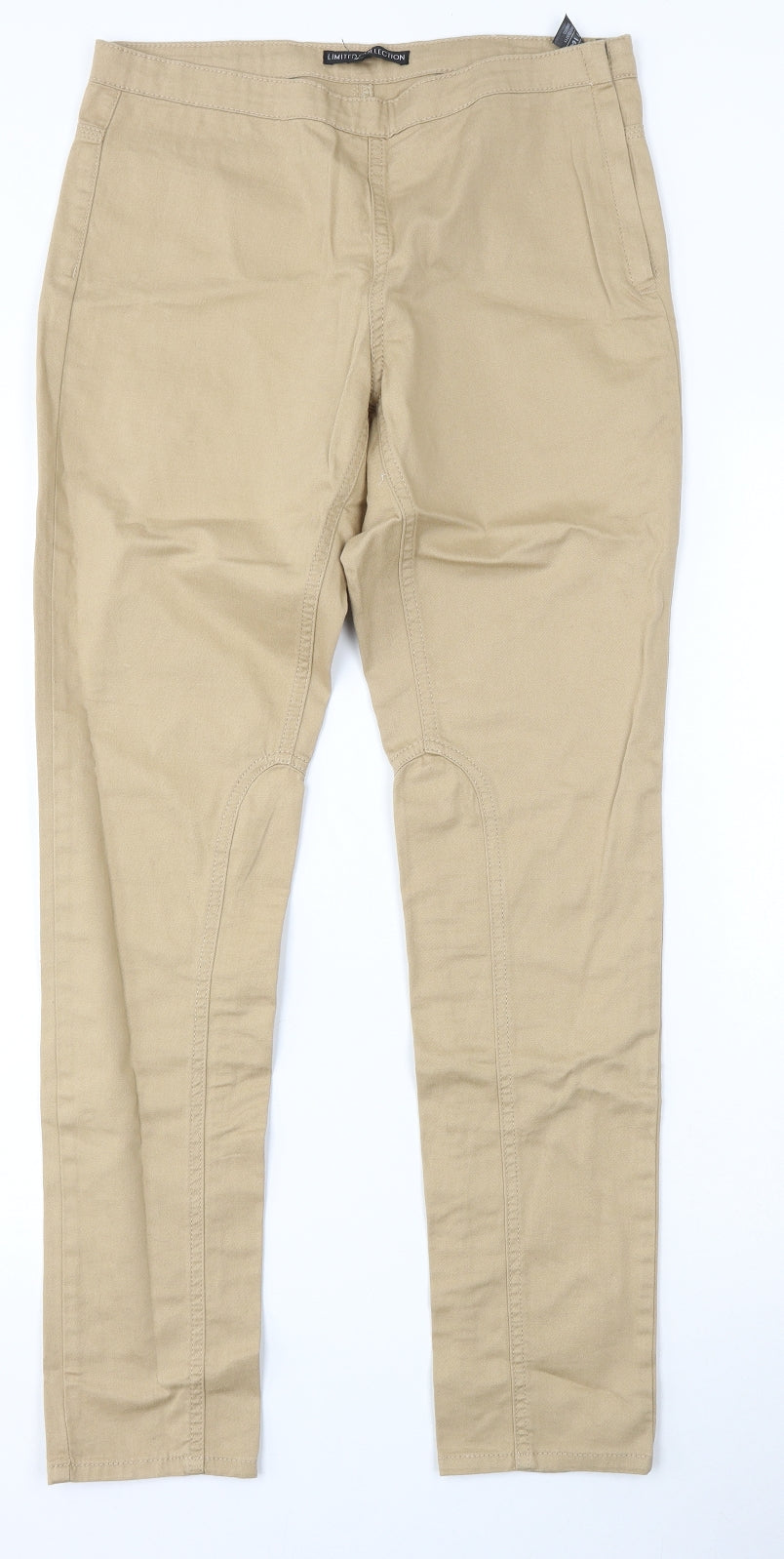 LIMITED COLLECTION Womens Beige  Cotton Skinny Jeans Size 12 L30 in Regular