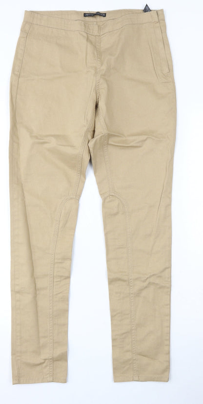 LIMITED COLLECTION Womens Beige  Cotton Skinny Jeans Size 12 L30 in Regular