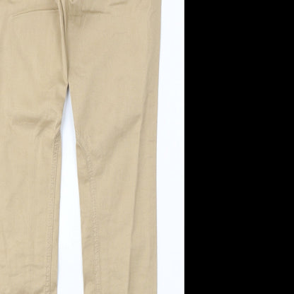 LIMITED COLLECTION Womens Beige  Cotton Skinny Jeans Size 12 L30 in Regular