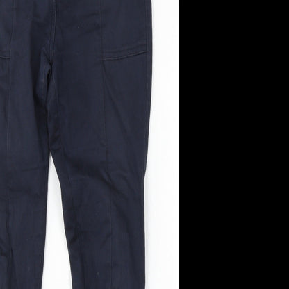 NEXT Womens Blue  Cotton Skinny Jeans Size 8 L29 in Regular Button