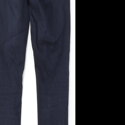 NEXT Womens Blue  Cotton Skinny Jeans Size 8 L29 in Regular Button