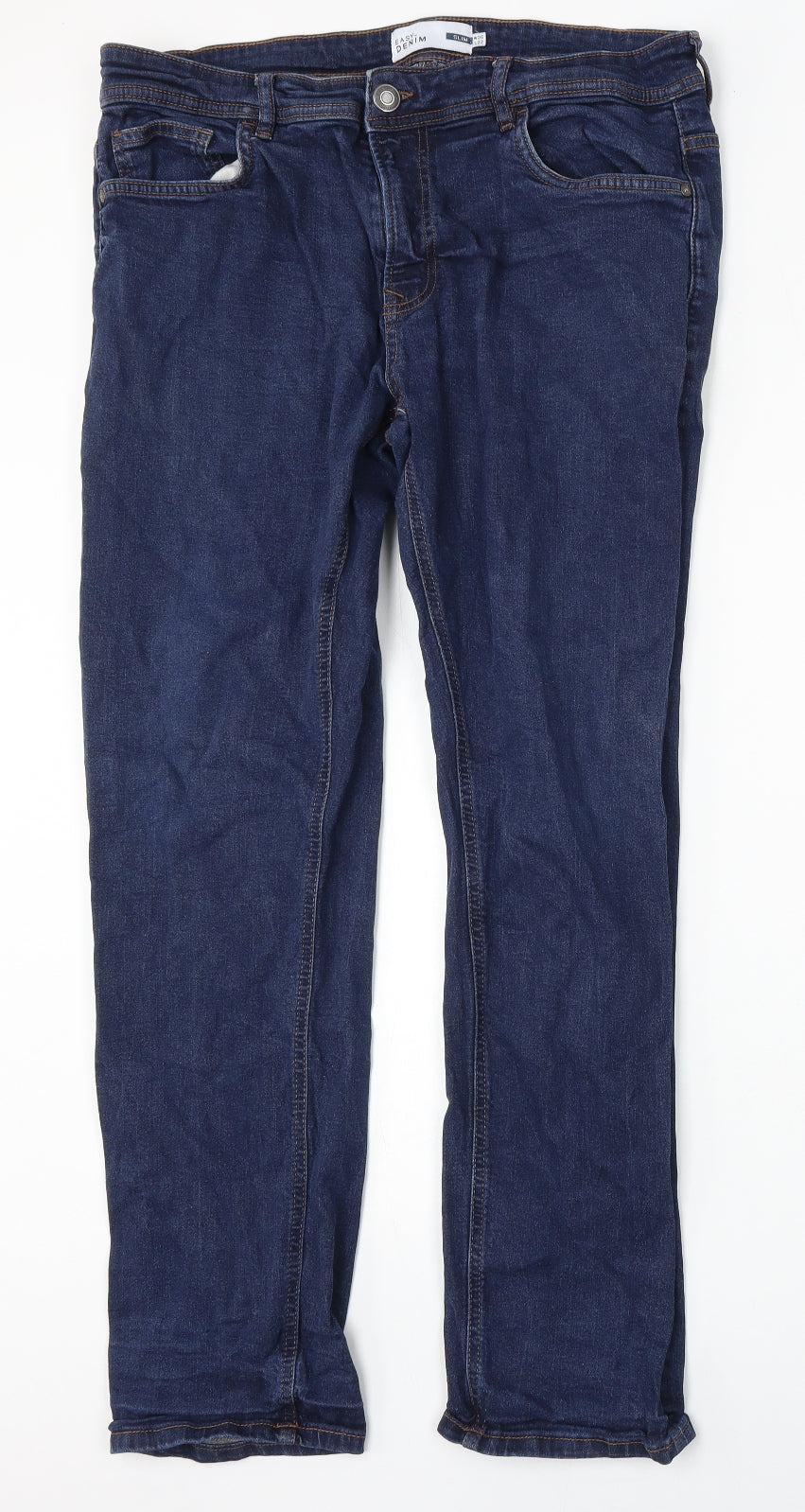 Womens UK Size 36 Easy Regular Fit Skinny Blue Jeans