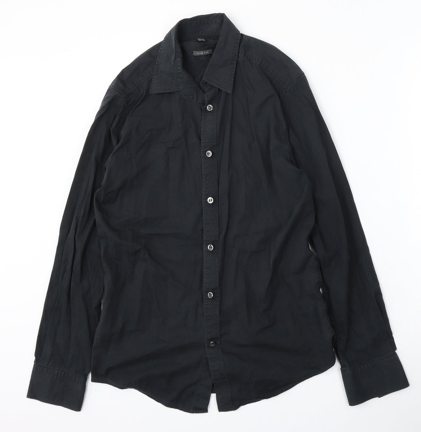 Mens UK Size S Mexx Black  Button-Up Long Sleeve Casual Shirt