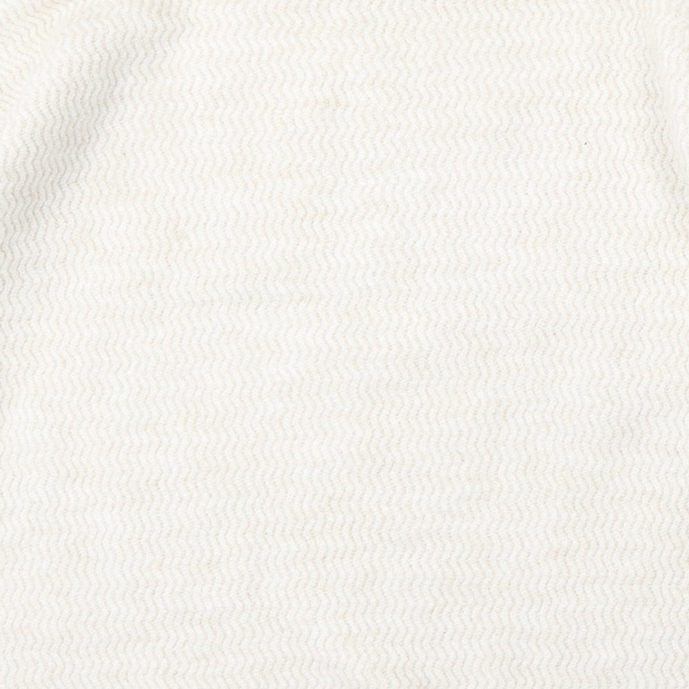 Primark Womens Beige Mock Neck  Acrylic Pullover Jumper Size 10