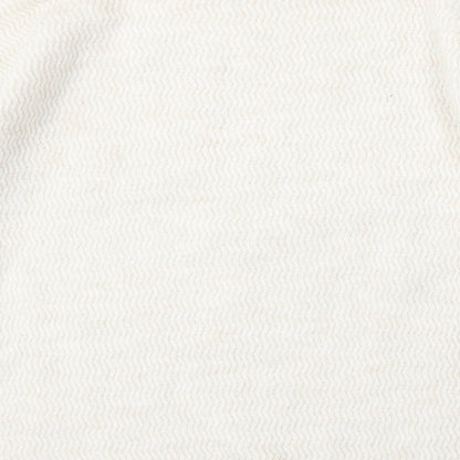 Primark Womens Beige Mock Neck  Acrylic Pullover Jumper Size 10