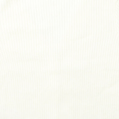 Primark Womens Ivory V-Neck  Acrylic Cardigan Jumper Size 12