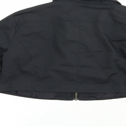 Brand and care label for Jensen women’s black jacket, size UK 12, zip - cropped