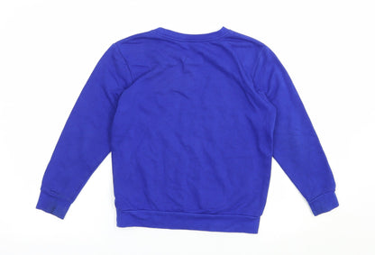 George Boys Blue  Cotton Pullover Sweatshirt Size 7-8 Years  Pullover - Schoolwear