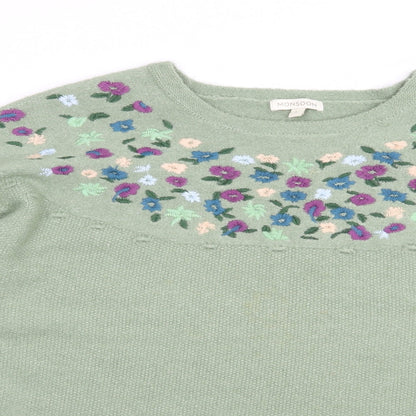 Womens UK Size L Monsoon Green Pullover Jumper