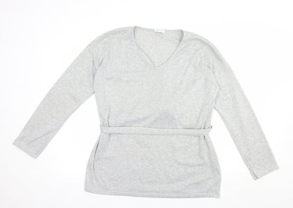 Womens UK Size 12 Papaya Grey Pullover Jumper