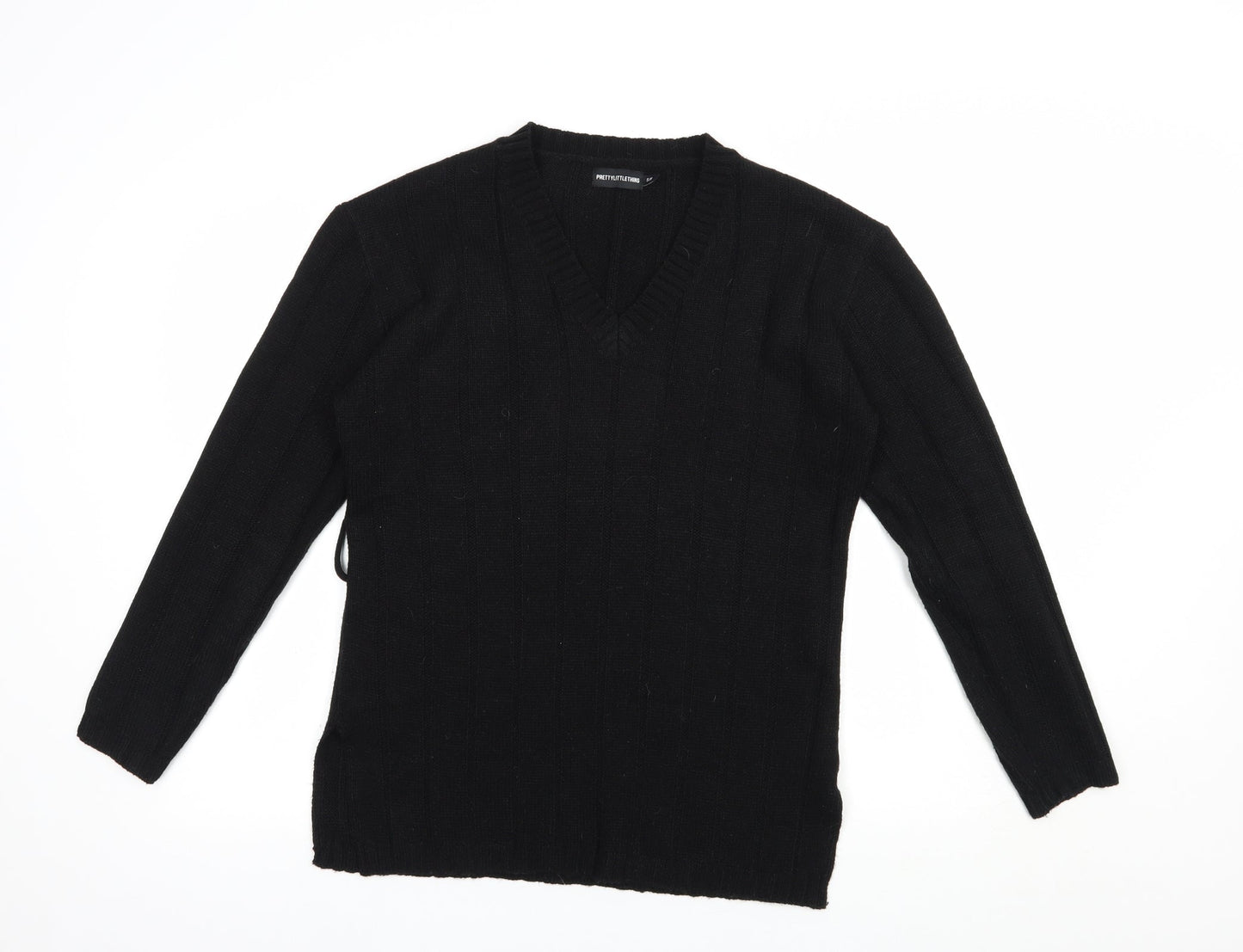 Womens UK Size S PRETTYLITTLETHING Black Pullover Jumper