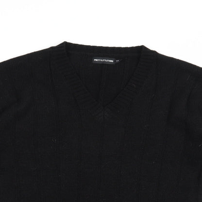 Womens UK Size S PRETTYLITTLETHING Black Pullover Jumper