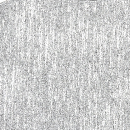 TU Womens Silver V-Neck  Polyacrylate Fibre Pullover Jumper Size 14
