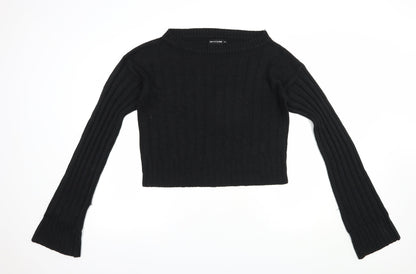 Womens UK Size M PRETTYLITTLETHING Black Pullover Jumper