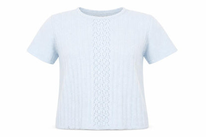 Bonmarché Womens Blue Crew Neck Acrylic Pullover Jumper Size M