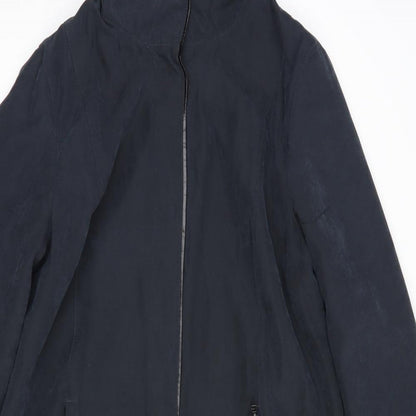 Womens UK Size 12 David Barry Blue Rain Coat