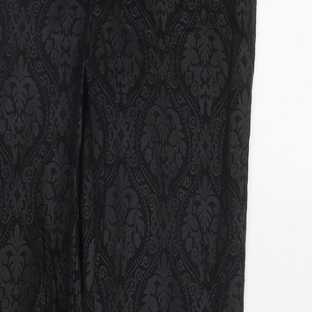 Dorothy Perkins Womens Beige Geometric Cotton Straight Jeans Size 8 L31 in Regular Zip