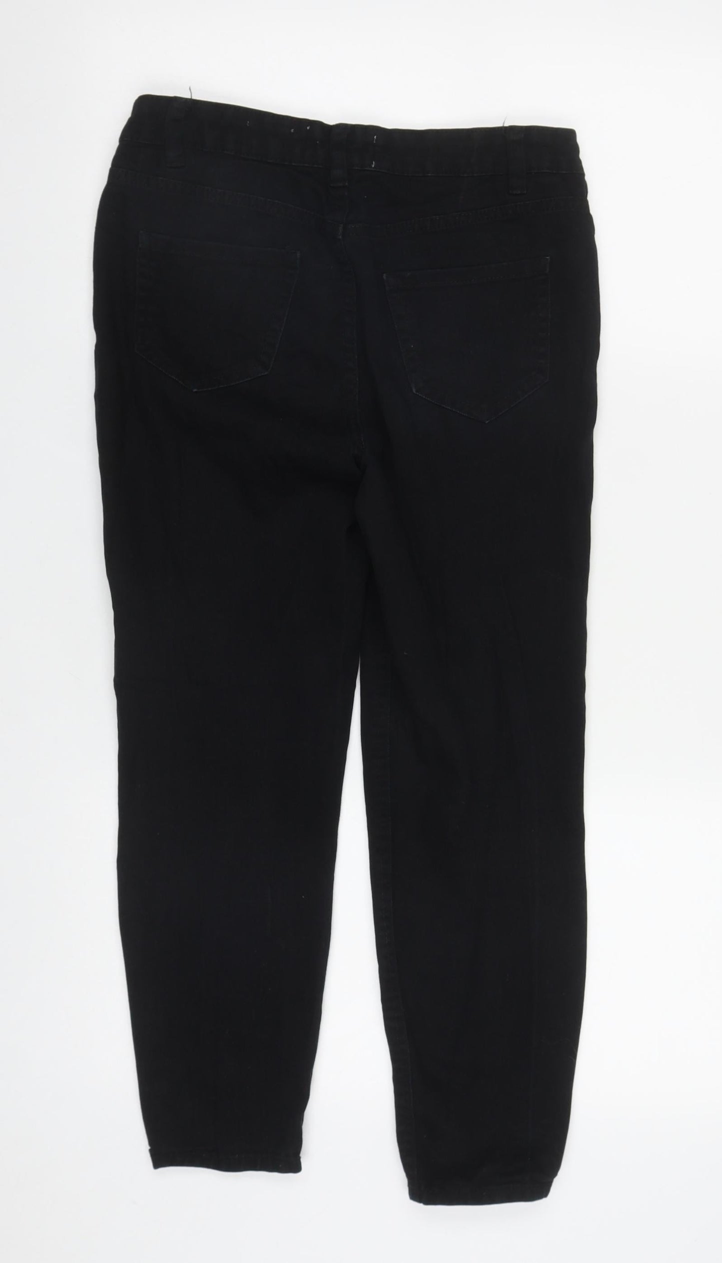 New Look Womens Black  Cotton Skinny Jeans Size 8 L24 in Regular Zip