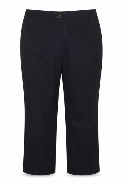 Preworn Womens Blue Striped Polyester Trousers  Size 18 L30 in Regular Zip
