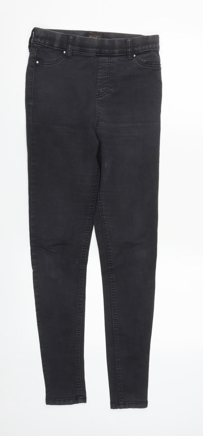 F&F Womens Black  Cotton Jegging Jeans Size 10 L29 in Regular