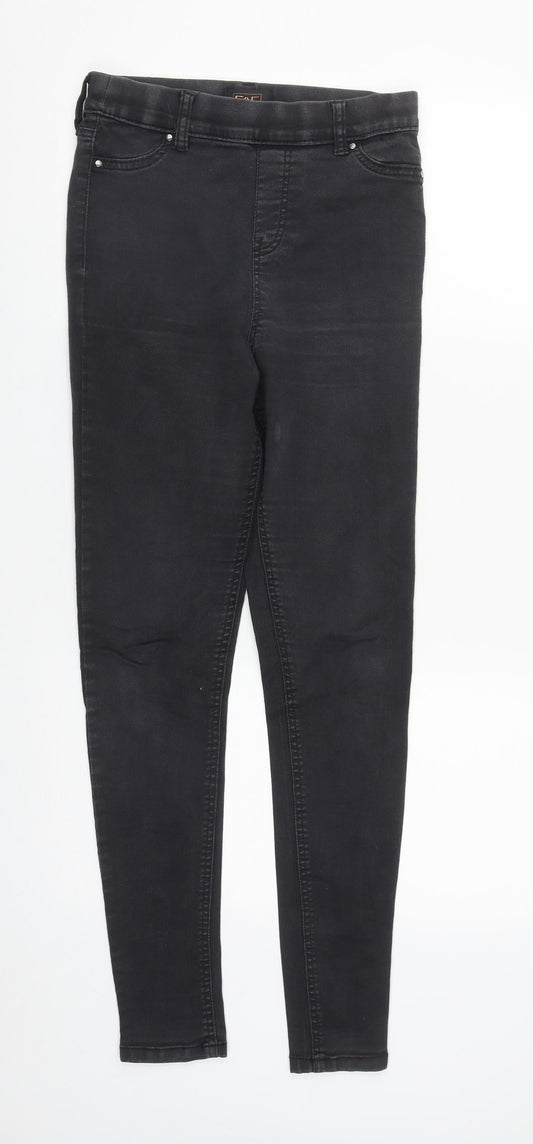 F&F Womens Black  Cotton Jegging Jeans Size 10 L29 in Regular