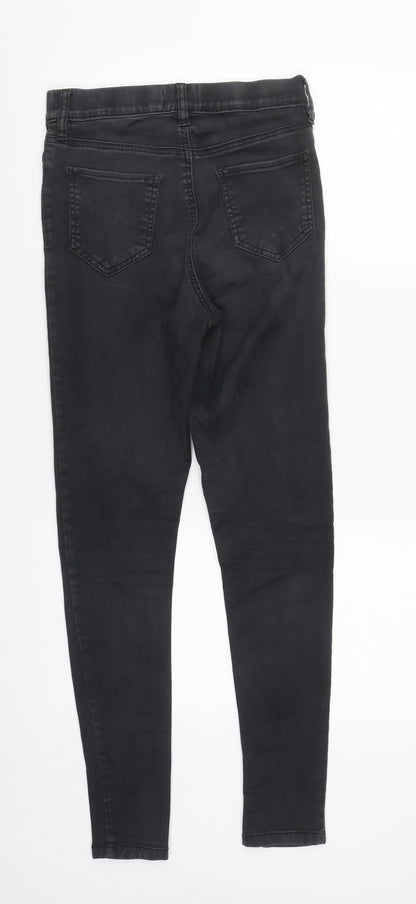 F&F Womens Black  Cotton Jegging Jeans Size 10 L29 in Regular