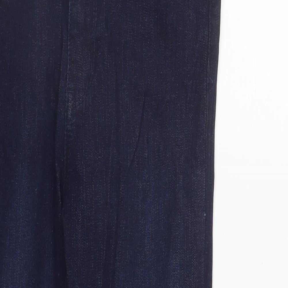 Lasula Womens Blue  Cotton Straight Jeans Size 8 L27 in Regular Zip