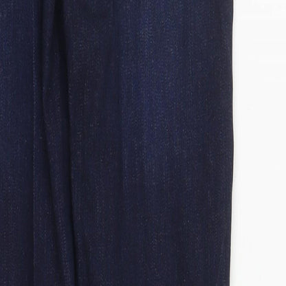 Lasula Womens Blue  Cotton Straight Jeans Size 8 L27 in Regular Zip