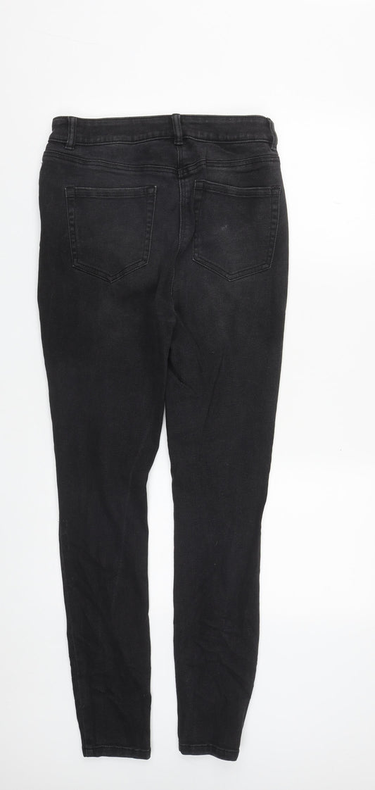 NEXT Womens Beige  Cotton Skinny Jeans Size 12 L30 in Regular Zip