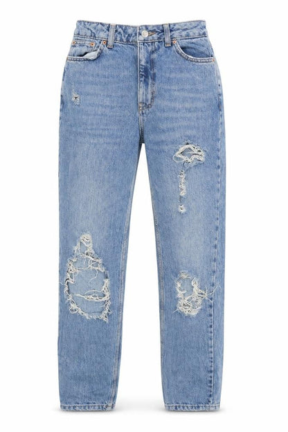 Womens UK Size 28 in Topshop Regular Fit Straight Blue Jeans