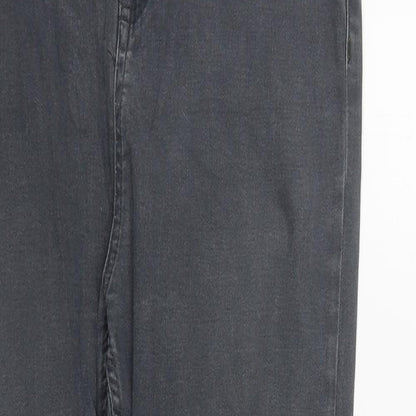 Denim & Co. Womens Grey  Cotton Skinny Jeans Size 14 L27 in Regular Zip