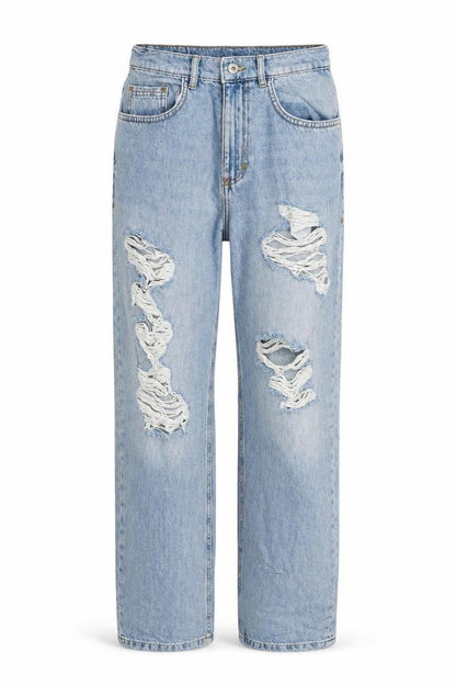 Collusion Womens Blue  Cotton Straight Jeans Size 8 L29 in Regular Zip