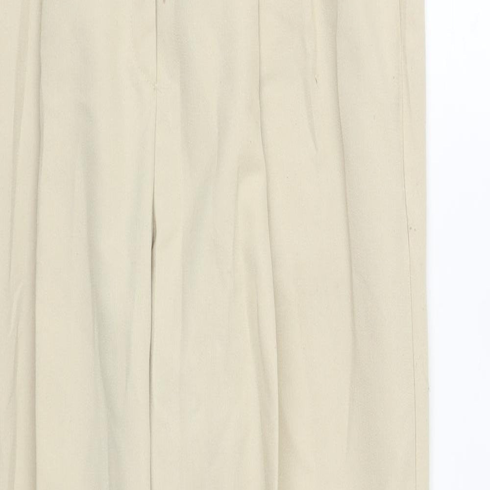 Soon Womens Beige  Polyester Trousers  Size 14 L30 in Regular Zip