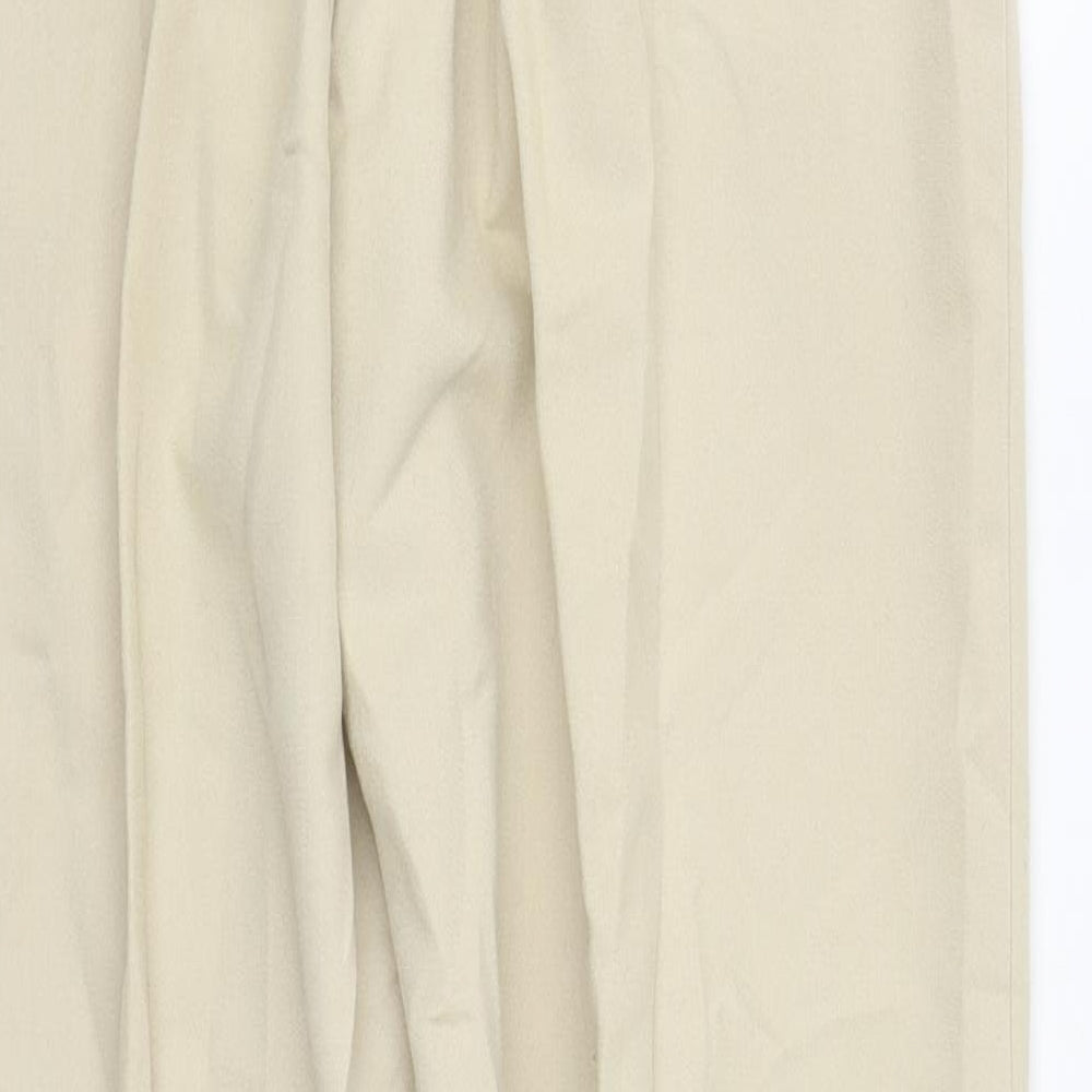 Soon Womens Beige  Polyester Trousers  Size 14 L30 in Regular Zip