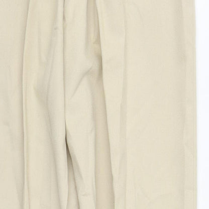Soon Womens Beige  Polyester Trousers  Size 14 L30 in Regular Zip