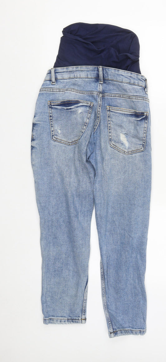 Primark Womens Blue  Cotton Straight Jeans Size 8 L26 in Regular Button