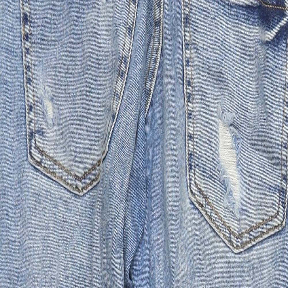 Primark Womens Blue  Cotton Straight Jeans Size 8 L26 in Regular Button