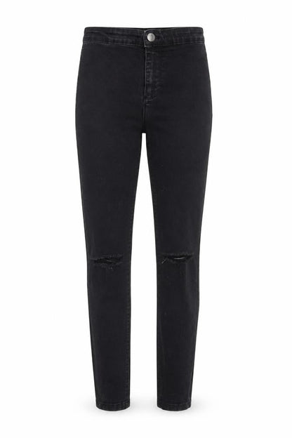 Womens UK Size 4 Denim & Co. Regular Fit Straight Black Jeans
