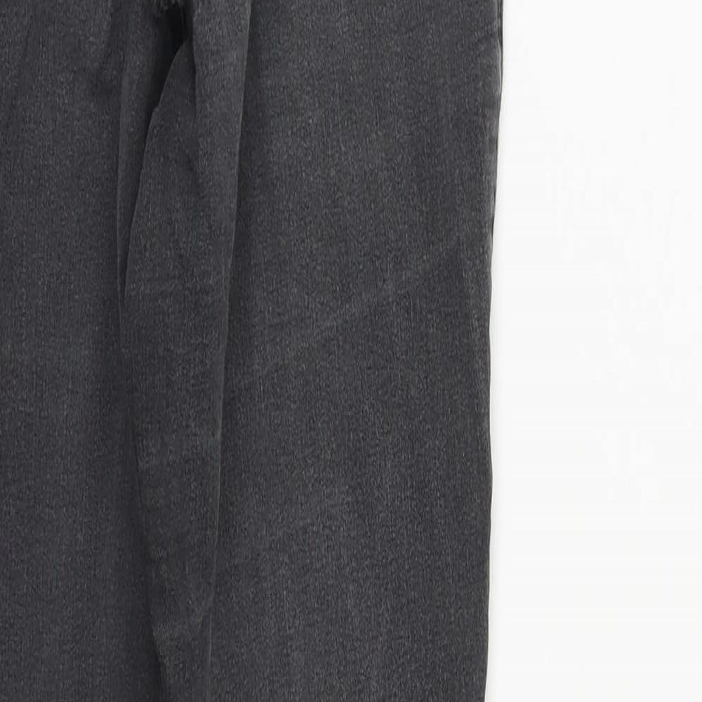 Topshop Womens Black  Cotton Straight Jeans Size 28 in L27 in Regular Zip