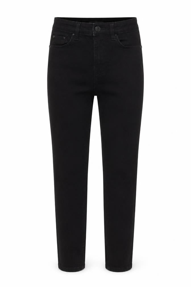 Womens UK Size 4 Denim & Co. Regular Fit Straight Black Jeans